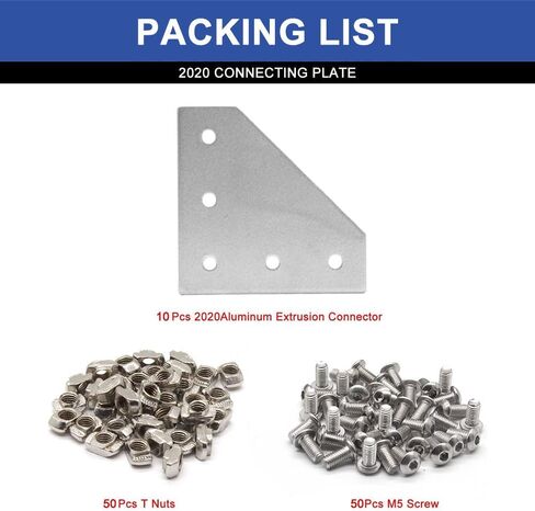 12 قطعة 2020 مكعب زاوية ثلاثي الاتجاهات 2020 ملحقات فتحة T-Slot V-Slot مع مسامير وصواميل لموصل بثق الألومنيوم 2020 ملحقات الطابعة ثلاثية الأبعاد باللون الأسود in Kuwait