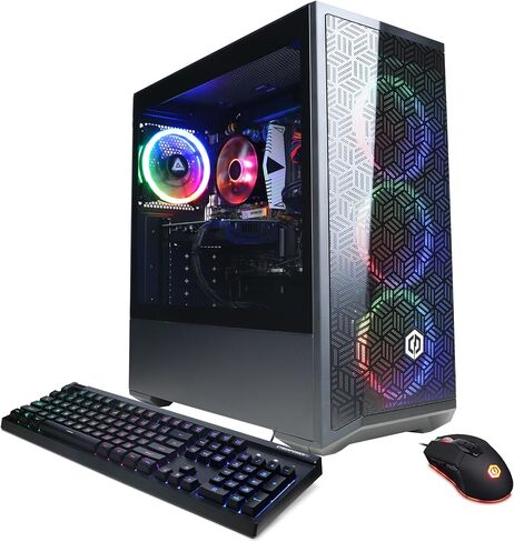 كمبيوتر ألعاب CyberPowerPC Gamer Xtreme VR، Intel Core i5-14400F 2.5 جيجا هرتز، GeForce RTX 3050 6 جيجا، 16 جيجا DDR5، 1 تيرابايت PCIe Gen4 SSD، جاهز للواي فاي ونظام التشغيل Windows 11 Home (GXIVR8060A19) in Kuwait