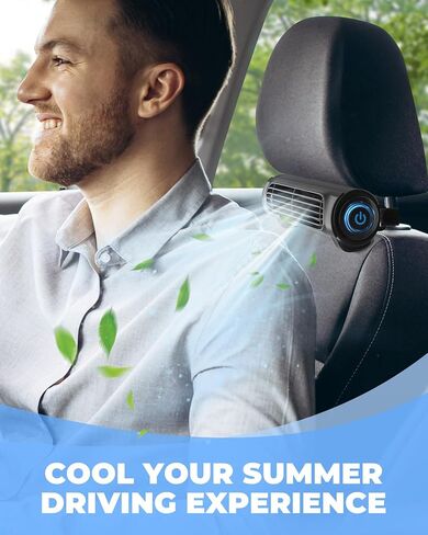 foryou Car Fans Seat Cooling Fans Blow Cold Air Backseat Car Fans Portable Car Fans for Back Seat for Kids for Cars(Light Vision) in Saudi Arabia