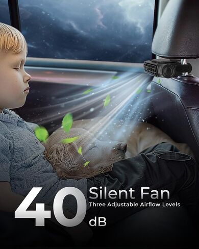 foryou Car Fans Seat Cooling Fans Blow Cold Air Backseat Car Fans Portable Car Fans for Back Seat for Kids for Cars(Light Vision) in Saudi Arabia