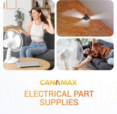 Canamax متين CBB61 2 سلك 4.5 فائق التوهج 450 فولت تيار متردد 50/60 هرتز مكثف مروحة السقف 47x29x18 مم - متوافق مع مولد محرك مضخة المياه لغسالة المروحة الكهربائية - حزمة من 2 in Kuwait