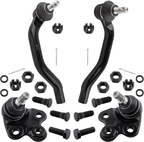 4Pcs Suspension Kit Front Lower Ball Joints + Outer Tie Rods Ends Set Fit For Honda Civic 2006 2007 2008 2009 2010 2011 Replace# ES800374 ES800373 K500069 K500070 in Saudi Arabia