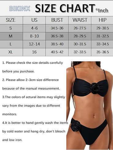 مجموعات بيكيني مثيرة من BIKINX للنساء بدلة سباحة ثلاثية الأبعاد مكونة من قطعتين من الزهور وربطة عنق من الخلف in Kuwait