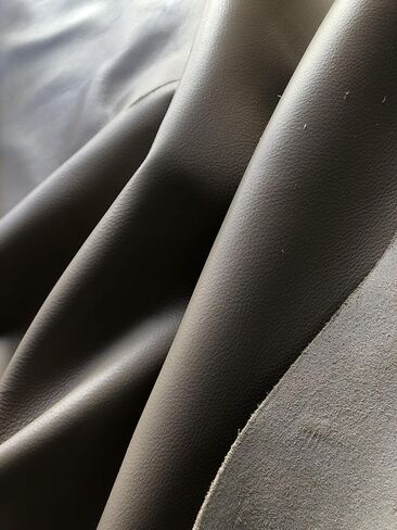 Nappa Cow Skin Genuine Leather Full Side Premium Quality Full Grain Hide (NO Holes & CUTS) Import AA Grade Leather Side (Black, 24x12 inch) in Kuwait