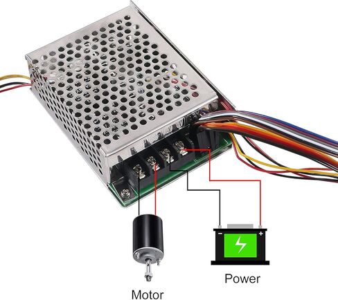 1PACK DC Motor Speed Controller 10V-55V 12V 24V 36V 40A Stepless DC Motor Speed Controller with Forward-Brake-Reverse Switch,Ajustable Potentiometer &Digital Display (1PACK) in Saudi Arabia