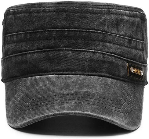 Glamorstar Unisex Cadet Army Caps Military Cap Vintage Flat Top Hats for Men Women in Saudi Arabia