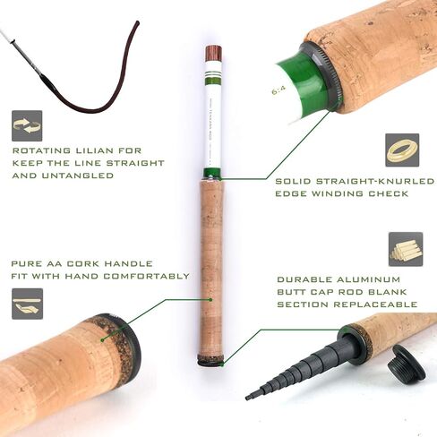 Mini Tenkara Fly Fishing Rod with Extra Tip Section 12ft, 9ft6 in Saudi Arabia