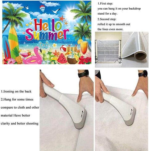 Summer Hawaiian Beach Backdrop 7x5FT Hello Summer Banner Summer Beach Pool Party Background for Photography Tropical Beach Hawaiian Party Decorations Photo Props in Saudi Arabia
