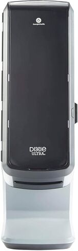 موزع مناديل Dixie Ultra Tower Interfold من GP PRO (جورجيا والمحيط الهادئ)، أسود، 54550A، يحمل 1000 منديل، 8.800 بوصة طول × 9.300 بوصة عرض × 27.600 بوصة ارتفاع in Kuwait