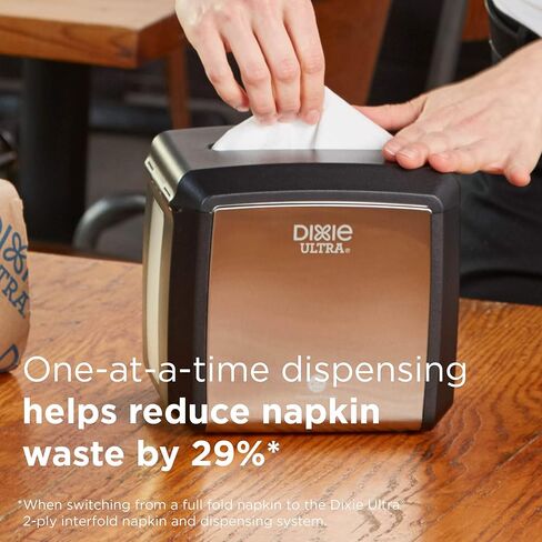 موزع مناديل Dixie Ultra Tower Interfold من GP PRO (جورجيا والمحيط الهادئ)، أسود، 54550A، يحمل 1000 منديل، 8.800 بوصة طول × 9.300 بوصة عرض × 27.600 بوصة ارتفاع in Kuwait