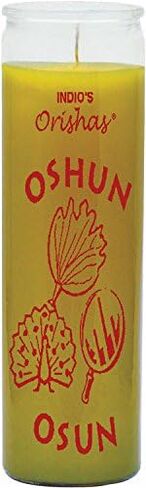 INDIO 7DAY Candle-OSHUN Yellow:Orishas 7 Day Glass Candle Oshun - Yellow in Saudi Arabia