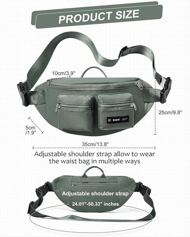 حقيبة فاني للرجال والنساء، حقيبة خصر تمر بالجسم، حقيبة حزام للسفر والمشي والمشي لمسافات طويلة وركوب الدراجات، سهلة حمل أي هاتف، محفظة (أبيض فاتح) in Kuwait