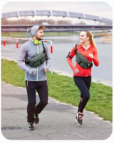 حقيبة فاني للرجال والنساء، حقيبة خصر تمر بالجسم، حقيبة حزام للسفر والمشي والمشي لمسافات طويلة وركوب الدراجات، سهلة حمل أي هاتف، محفظة (أبيض فاتح) in Kuwait