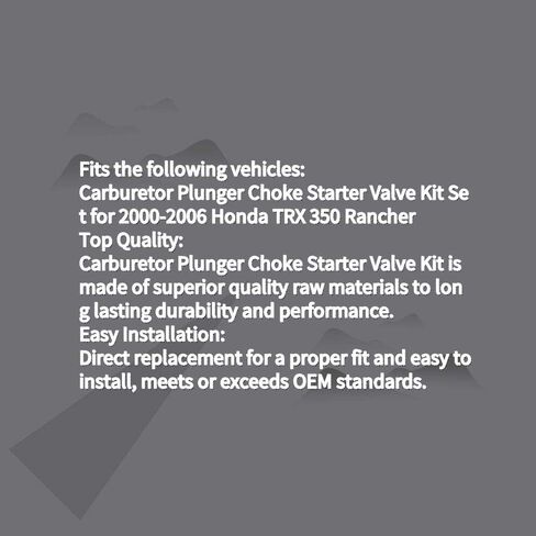 المكربن ​​المكبس الاختناق كاتب مجموعة صمامات ل 2000-2006 هوندا TRX 350 رانشر in Kuwait