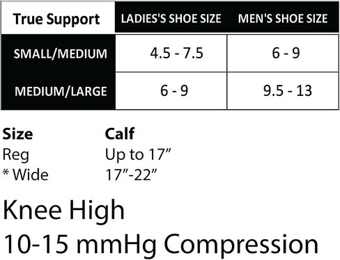 Cherokee TrueSupport Women 10-15 mmHg 1 single pair pack Compression Sock, Regular, Midnight in Saudi Arabia
