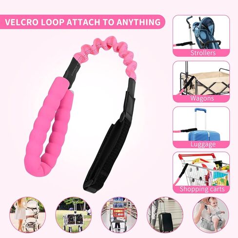 ONEDONE Stroller Handle for Toddler to Hold 20" Stroller Strap Stroller Harness for Kids Child Handle for Strollers, Wagons, Shopping Carts Soft Stroller Handle for Kids Safety Keep Kids Close Green in Kuwait