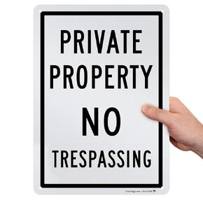 SmartSign “Private Property - No Trespassing" Sign | 10" x 14" Engineer Grade Reflective Aluminum