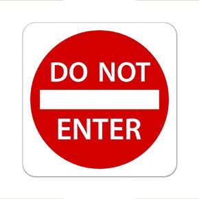 Do Not Enter Sign 30 x 30. A Real Sign. 3M High Intensity Prismatic Reflective Sheeting with 10 Years Warranty.