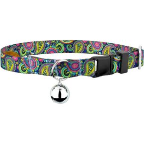 Country Brook Petz - Blue Paisley Cat Collar - Paisley Collection with 6 Classy Designs