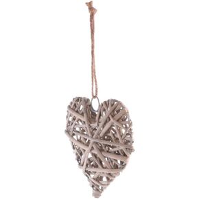 Wicker Hearts Wreath Home Wall Wedding Party Hanging Decor - Heart