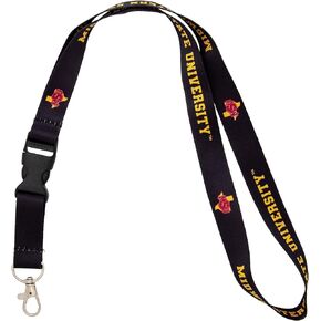Desert Cactus Midwestern State University Lanyard MSU Mustangs Car Keys ID Badge Holder Keychain Detachable Breakaway Snap Buckle (Black)