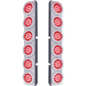 United Pacific 37342 - Rear Ss Air Cleaner Light Bar With Bracket For Peterbilt Trucks - Clearance/Marker Light, Red Led