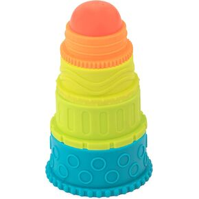 أكواب Sassy Eco Stack n 'Nest | مصنوع باللون الأخضر باستخدام البلاستيك النباتي | 6+ أشهر in Kuwait