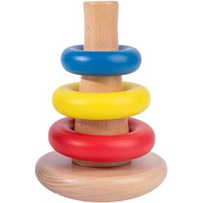 Adena Montessori Baby Toys for 6-12months Rocking Stacker Designed for Toddlers