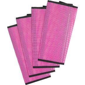 Premium Horse Fly Boots, Ultimate Protection Set for Horse Legs - Breathable Mesh, Stay-on Design, Stomp Reduction (Set of 4)-Rose Red