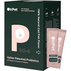 5-in-1 Digestive Probiotics Powder for Dogs & Cats - 7 Billion CFUs, Prebiotics, Digestive Enzymes & Dietary Fiber - 30 Packets (Chicken)