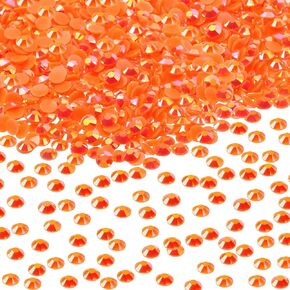 Resin Flatback Rhinestones Gemstone Beads Round Crystal Gems Diamond for Nail Art Project Bottle Cup Shoes Clothing Jewelry Card Making Craft Decoration, 2000PCS (4mm, Green AB)