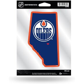 Rico Industries NHL Hockey Edmonton Oilers 5" x 7" Home State Decal, White