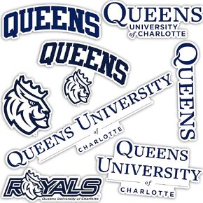 Desert Cactus Queens University of Charlotte Royals Stickers Vinyl Decals Laptop Water Bottle Car Scrapbook T2 (Type 2)