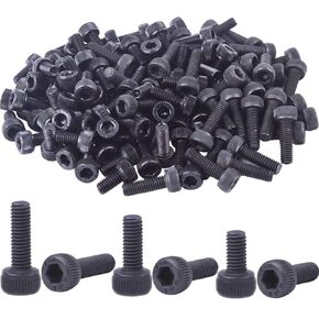 BronaGrand 120pcs 12.9 Grade Alloy Steel Hex Bolt Socket Head Cap Screws(M3x6mm,M3x8mm,M3x10mm Each Size 40pcs)