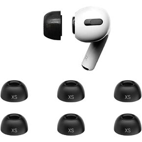 Zotech Extra Small Kids Size 3 Pairs Memory Foam Ear Tips for Apple Airpods Pro 1st & 2nd Gen (Black)