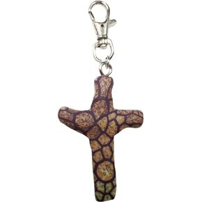 Calypso Studios by First & Main 3" Comforting Clay Cross Clip, Stone, Multi