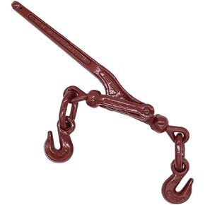 Boxer Heavy Duty Chain Lever Load Binder with Forged Grab Hooks, 5/16" – 3/8" - Chain Binder Tie Down - 19,800 LBS Breaking Strength