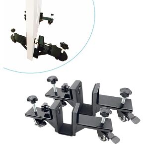 مجموعة أدوات تركيب الباب مكونة من قطعتين، أداة رفع باب قابلة للتعديل مع عجلات دوارة لأبواب ألواح معلقة مسبقًا مقاس 1.2 بوصة إلى 2.2 بوصة، بدون استخدام اليدين للتركيب السكني/التجاري باللون الأسود in Kuwait