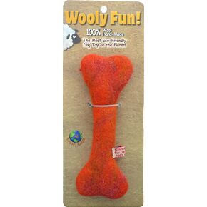 Wool Dog Toy, 6.5-Inch, Orange