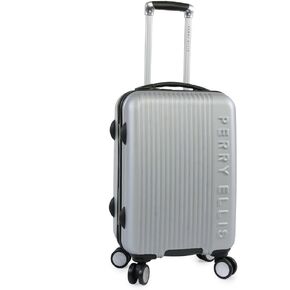 Perry Ellis Forte Hardside Spinner Carry On Luggage 21", Silver, One Size