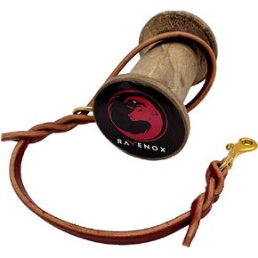 Ravenox Leather Traffic Handle Dog Leash | (Burgundy)(1/2-inch x 18-inches) | USA Amish Made Latigo Leather Short Lead for Small to Medium Dogs | Leather Dog Leads & Puppy Training Leashes