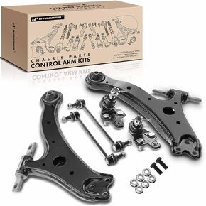 A-Premium Set of 6, Front Lower Control Arm, Sway Bar Link, Lower Ball Joint, Compatible with Toyota Camry 02-06 Highlander 04-07 Solara 04-08 Lexus RX330 04-06 RX350 07-09 RX400h 06-08, ES300 ES330
