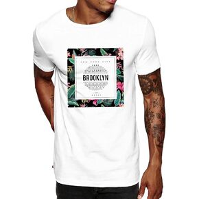 Swag Point Men’s Graphic T Shirts – 100% Cotton Short Sleeve Urban Casual Tops Streetwear Hip Hop Hipster Crewneck Tee