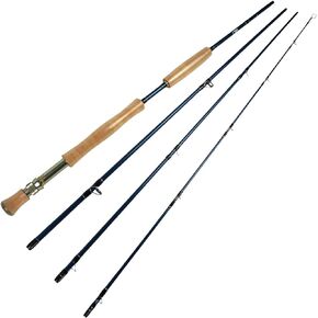 Aventik Fly Fishing Rod 9ft 4 Piece Fly Rod with Carrying Case for Saltwater Travel Fly Fishing Rod for Walleye Bass Carp Trout - Tip Fast Action in 7/8/9/10/11/12 Weight