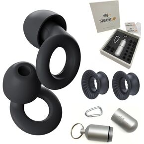 SLEEKUP Ear Plugs for Sleeping Noise Cancelling - Misophonia Ear Plugs - Ear Plugs for Focus, Concerts, Sleep - High Fidelity Hearing Protection for Noise Reduction - Noise Sensitivity - 10dB-28dB in Saudi Arabia