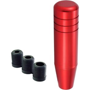 Lunsom 5" Aluminum Gear Lever Shifter Knob Long Alloy Shift Stick Handle Car Automatic Shifting Head Fit Most Manual Transmission Vehicles (Red)