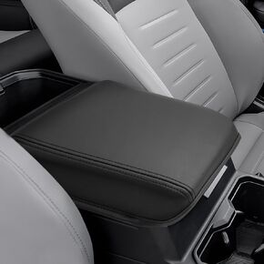 SXCY for 2024 Toyota Tacoma Armrest Cover for 2024 Toyota Tacoma Accessories 2024 Tacoma Center Console Cover 2024 Tacoma Limited TRD SR5 Middle Console Cover (Microfiber Leather Carbon Fiber Black)