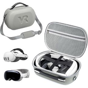 Hard Carrying Case for Vision Pro, Universal VR Gaming Headset Touch Controllers and Accessories Storage Case for Meta Quest 3, Quest 2, Quest Pro, Pico 4, Pico 4 Pro