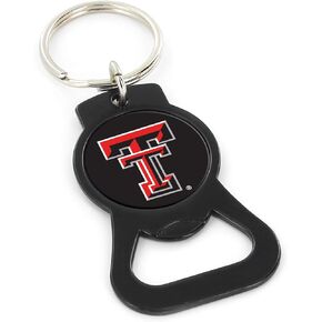 Aminco NCAA Texas Tech Red Raiders Black Bottle Opener Keychain