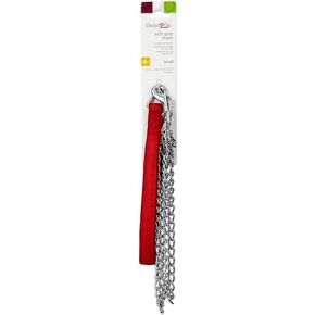 Petco Brand - Good2Go Soft Grip Chain Dog Leash, 4' L X 2.5mm W, Medium, Red